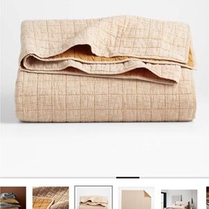 Crate & Barrel Belgian Flax Linen Quilt - Thumbnail 3